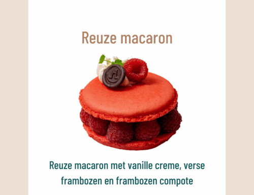 Taartje van de maand augustus 2025: Reuze macaron