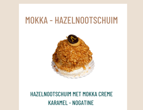 Taartje van de maand april 2026: Mokka Hazelnootschuim